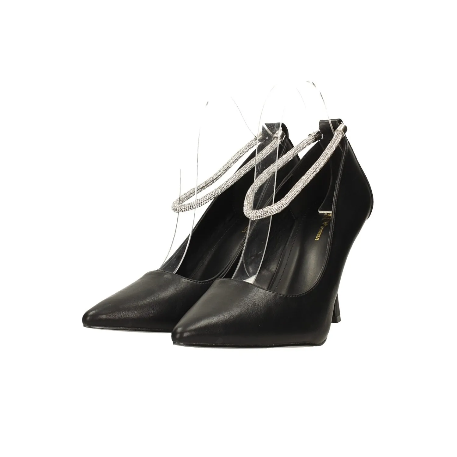 Décolleté>Tata Italia Décolleté con cinturino alla caviglia ricoperto di strass. Tacco alto 9cm Nero