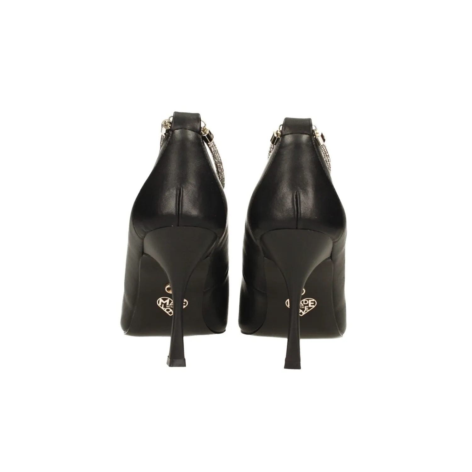 Décolleté>Tata Italia Décolleté con cinturino alla caviglia ricoperto di strass. Tacco alto 9cm Nero