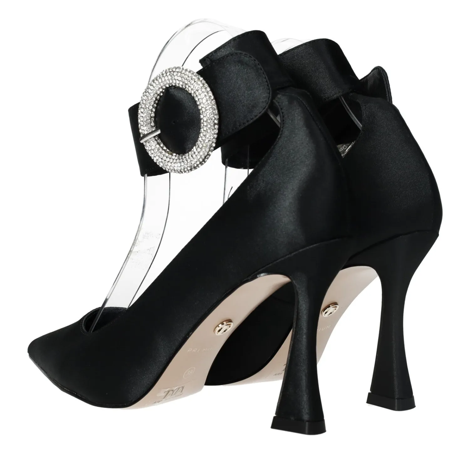 Décolleté|Articoli In Promozione>Tata Italia Décolleté con fibbia in giiello.Tacco alto 10cm Nero