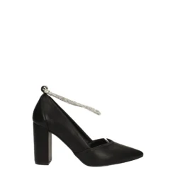 Décolleté>Tata Italia Décolleté con scollo a punta e cinturino alla caviglia con strass. Tacco alto 8cm Nero