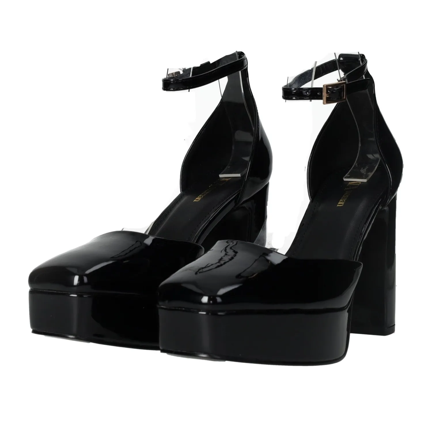 Décolleté>Tata Italia Décolleté in vernice con cinturino. Tacco alto 10.5 cm Nero