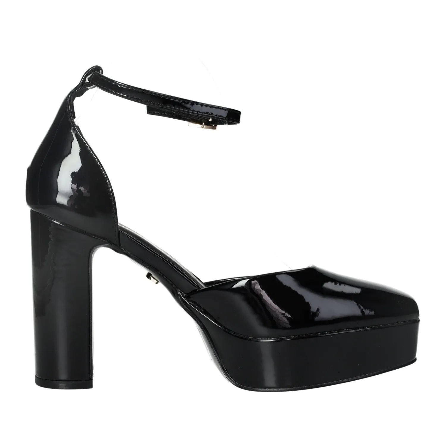 Décolleté>Tata Italia Décolleté in vernice con cinturino. Tacco alto 10.5 cm Nero