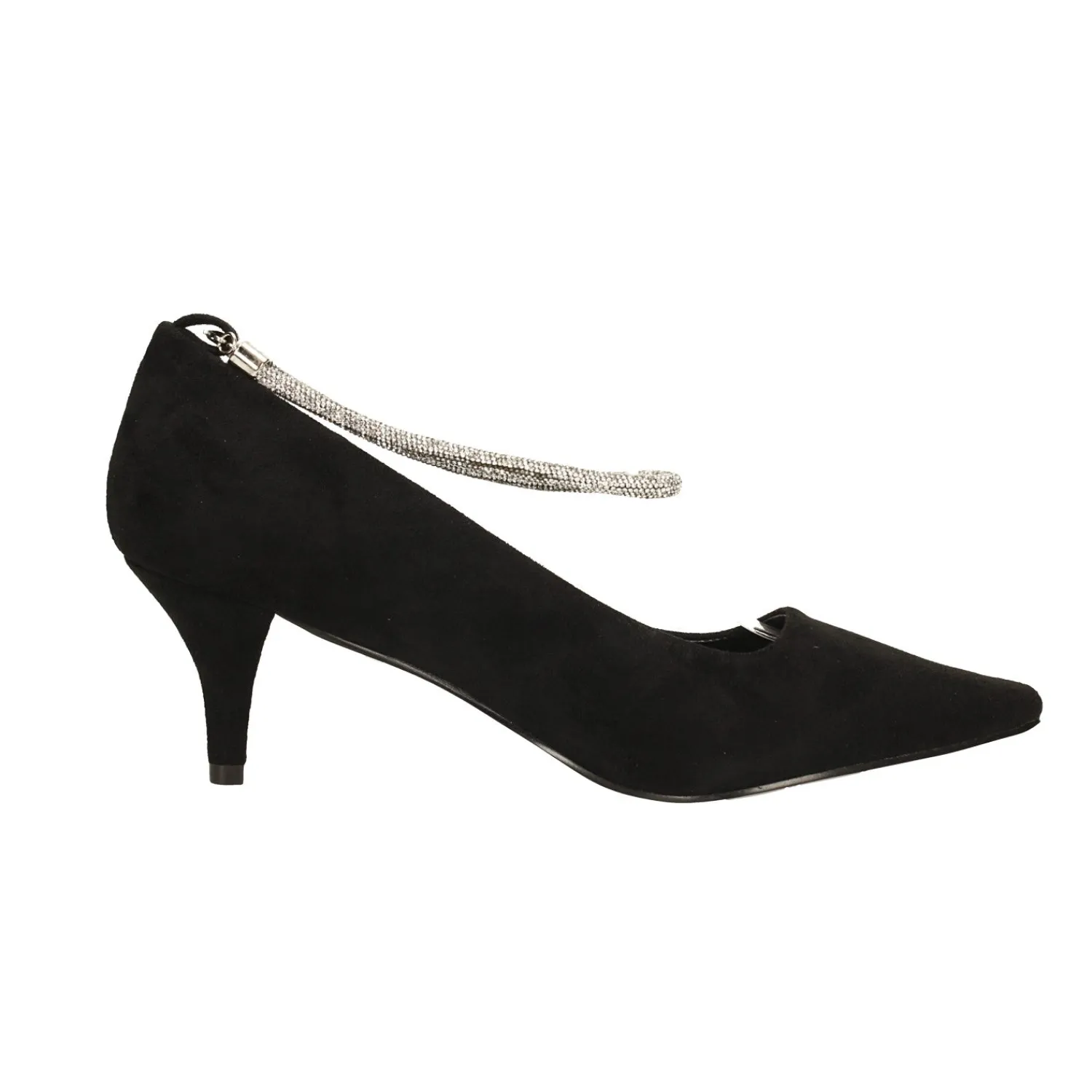 Décolleté|Articoli In Promozione>Tata Italia Décolleté scomasciate con cinturino alla caviglia con strass. Tacco alto 5cm Nero