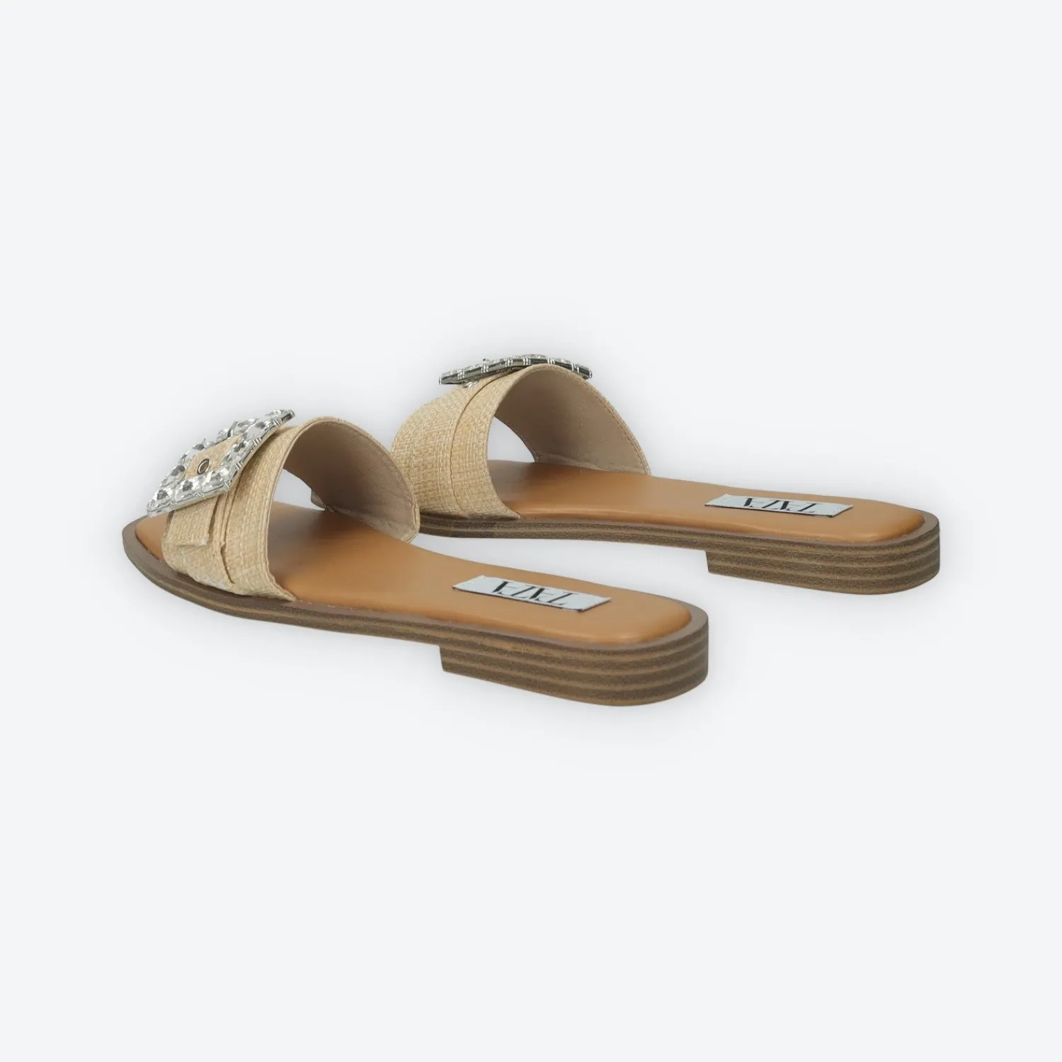 Sandali>Tata Italia Sandali flat con dettaglio fibbia con strass