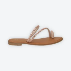 Sandali>Tata Italia Sandali flat con listini in strass Rosa