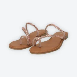 Sandali>Tata Italia Sandali flat con listini in strass Rosa
