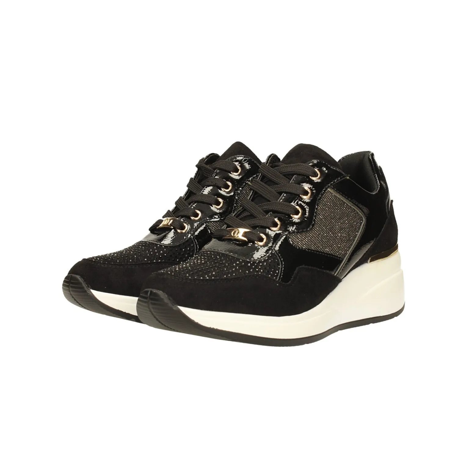 Sneakers>Tata Italia Sneakers con dettagli dorati e strass Nero