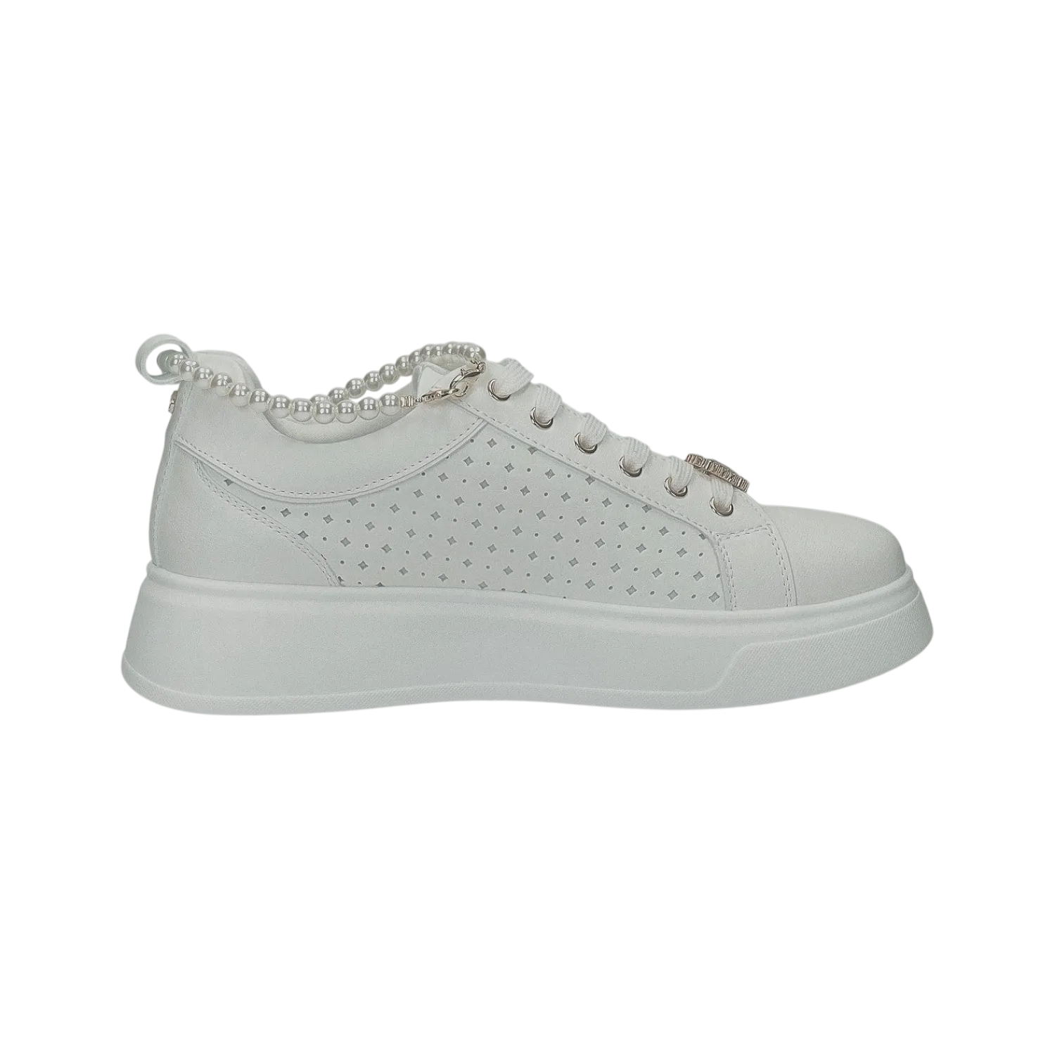 Sneakers>Tata Italia Sneakers platform con catena di perle.Tacco alto 4 cm