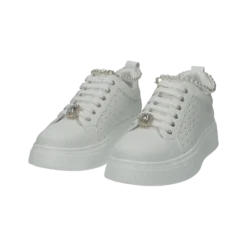 Sneakers>Tata Italia Sneakers platform con catena di perle.Tacco alto 4 cm