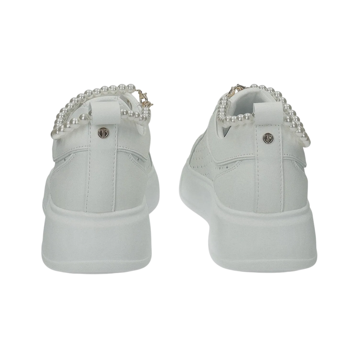 Sneakers>Tata Italia Sneakers platform con catena di perle.Tacco alto 4 cm