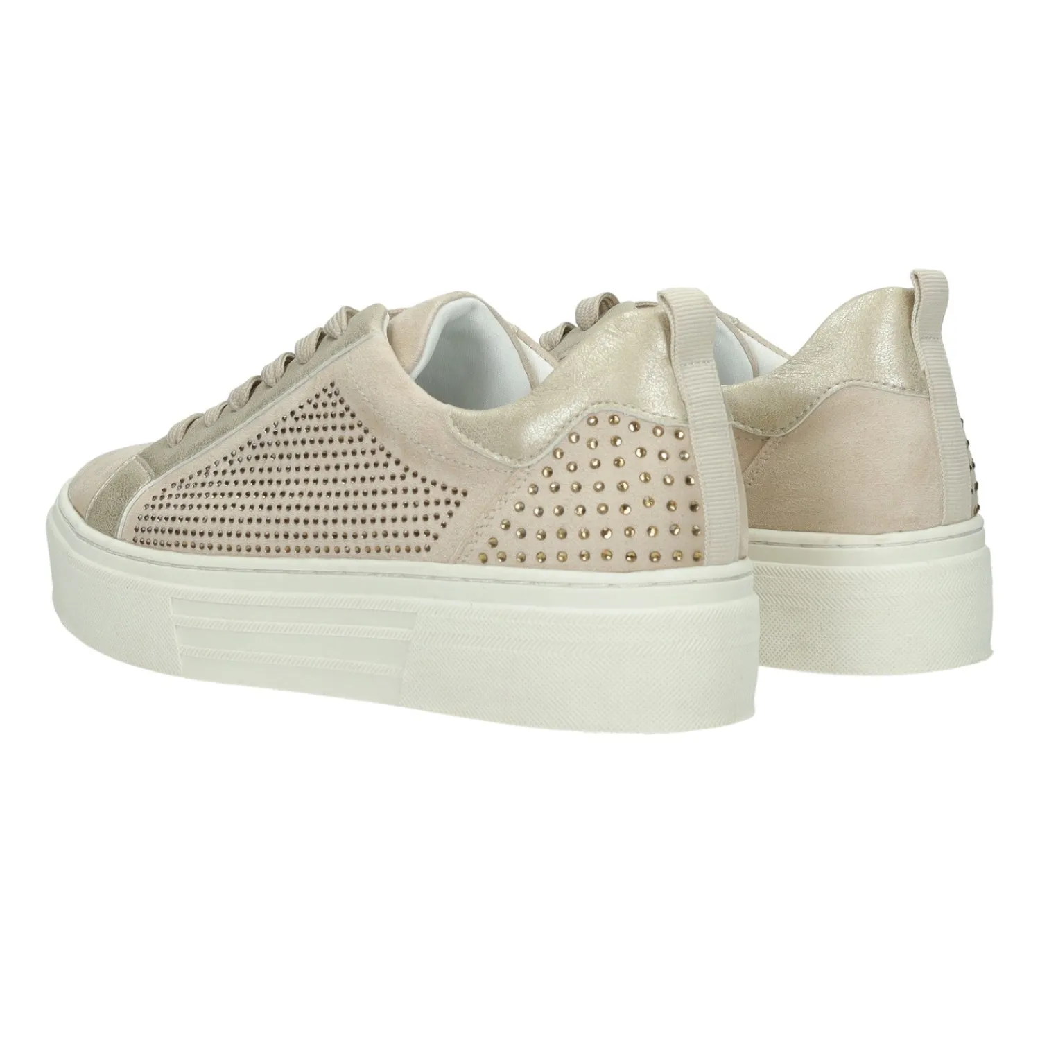 Sneakers|Articoli In Promozione>Tata Italia Sneakers ricoperte da strass. Tacco alto: 5 cm Beige