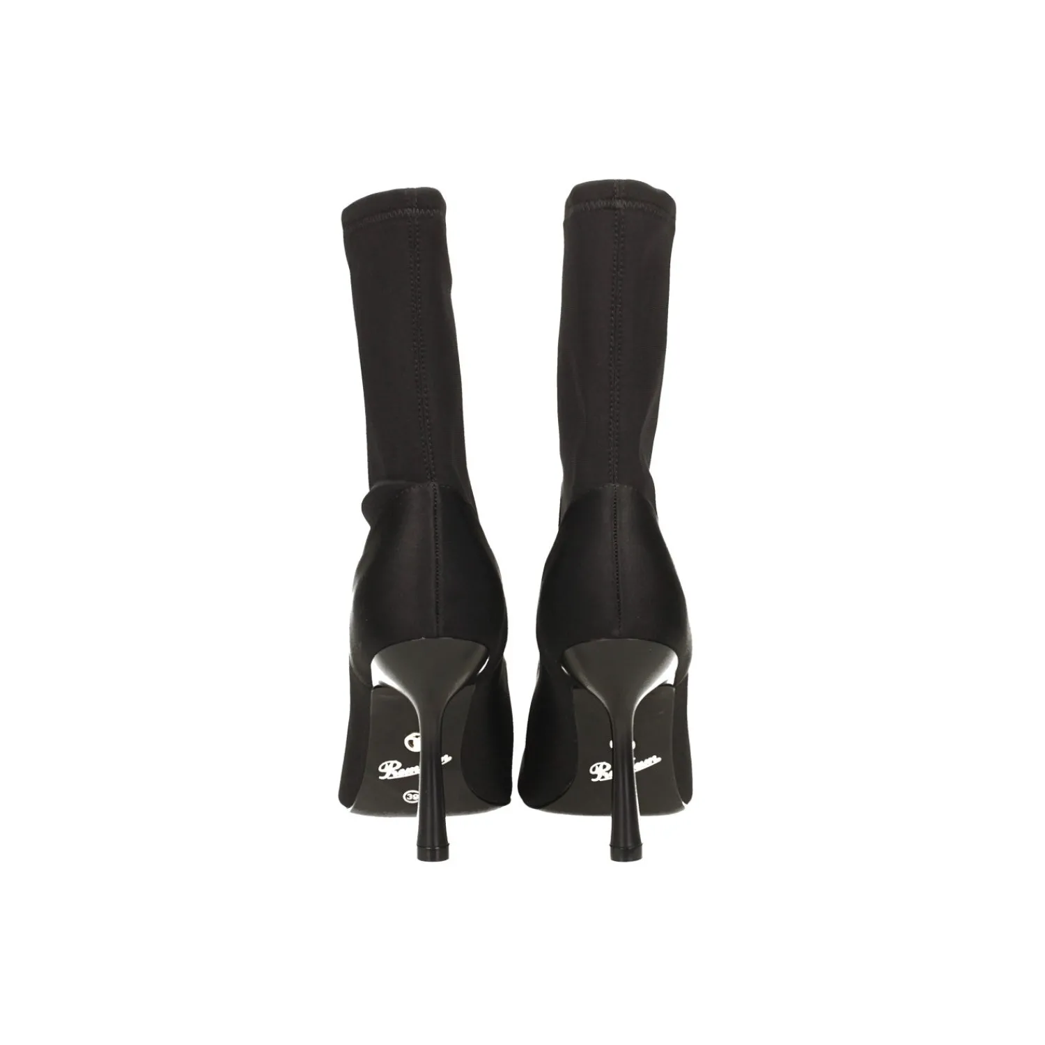 Stivali Bassi|Articoli In Promozione>Tata Italia Stivaletti alla caviglia in tessuto con decorazione in pietre luccicanti. Tacco alto 9.5cm Nero