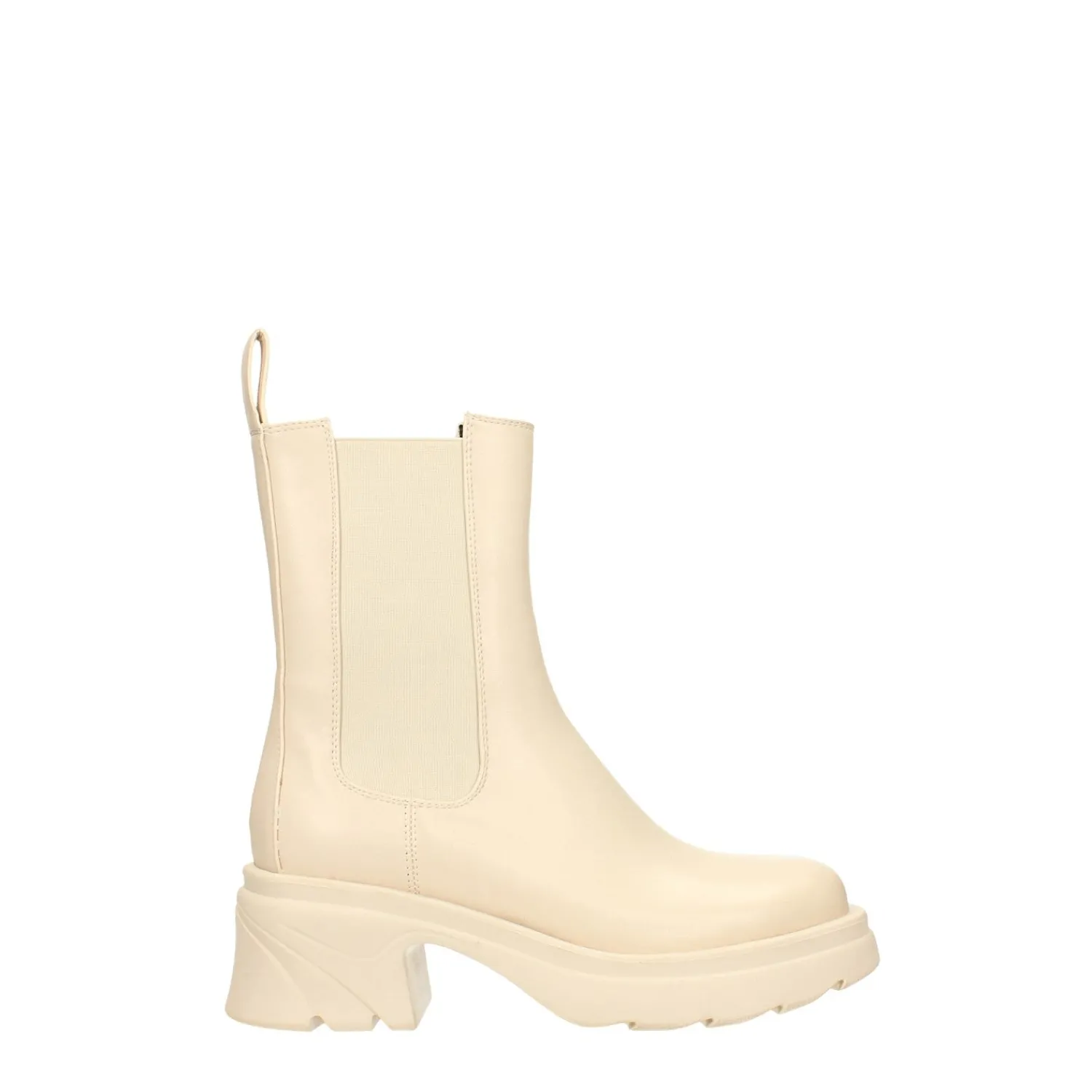 Stivali Bassi|Stivaletti Con Tacco>Tata Italia Stivaletti chelsea panna. con tacco alto 6cm