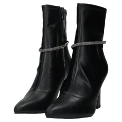 Stivali Bassi>Tata Italia Stivaletti con cordino in strass.Tacco alto 9cm Nero