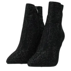 Stivali Bassi>Tata Italia Stivaletti con strass. Tacco alto 9 cm Nero