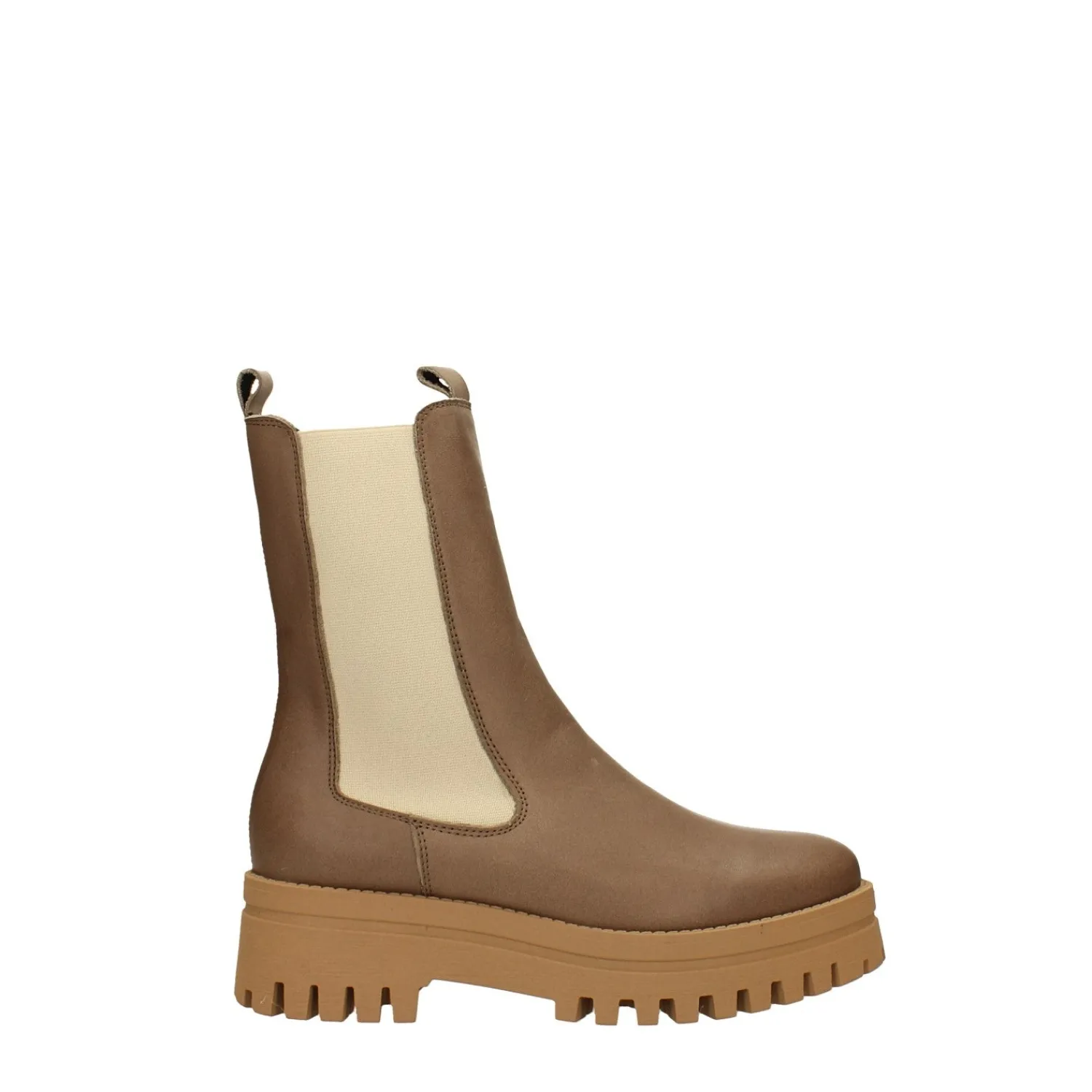 Stivaletti Bassi|Donna>Tata Italia Stivaletti in vera pelle con dettagli chiari a contrasto. Tacco alto 4.5cm Taupe