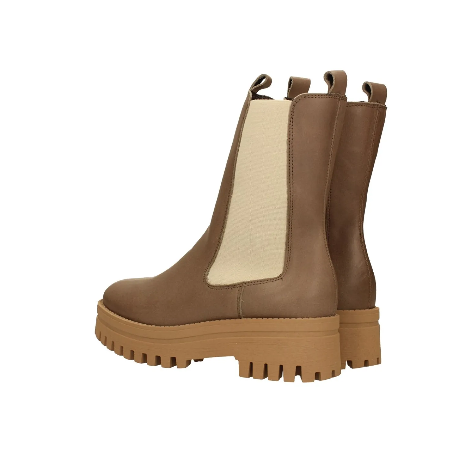 Stivaletti Bassi|Donna>Tata Italia Stivaletti in vera pelle con dettagli chiari a contrasto. Tacco alto 4.5cm Taupe