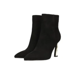 Stivali Bassi|Articoli In Promozione>Tata Italia Stivaletti scamosciati con tacco dorato alto 10cm Nero