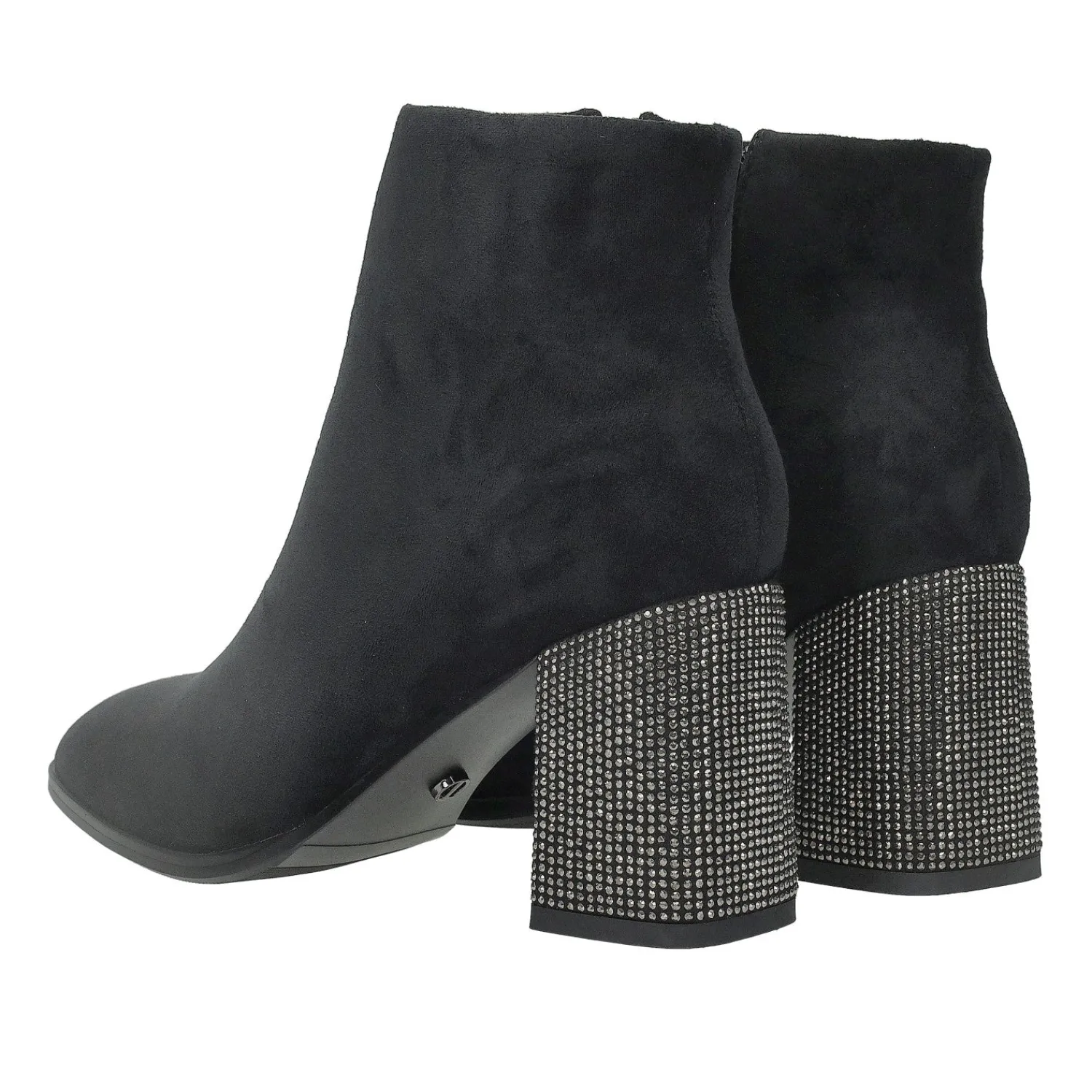 Stivali Bassi|Stivaletti Con Tacco>Tata Italia Stivaletti scamosciati.Tacco alto 8cm Nero