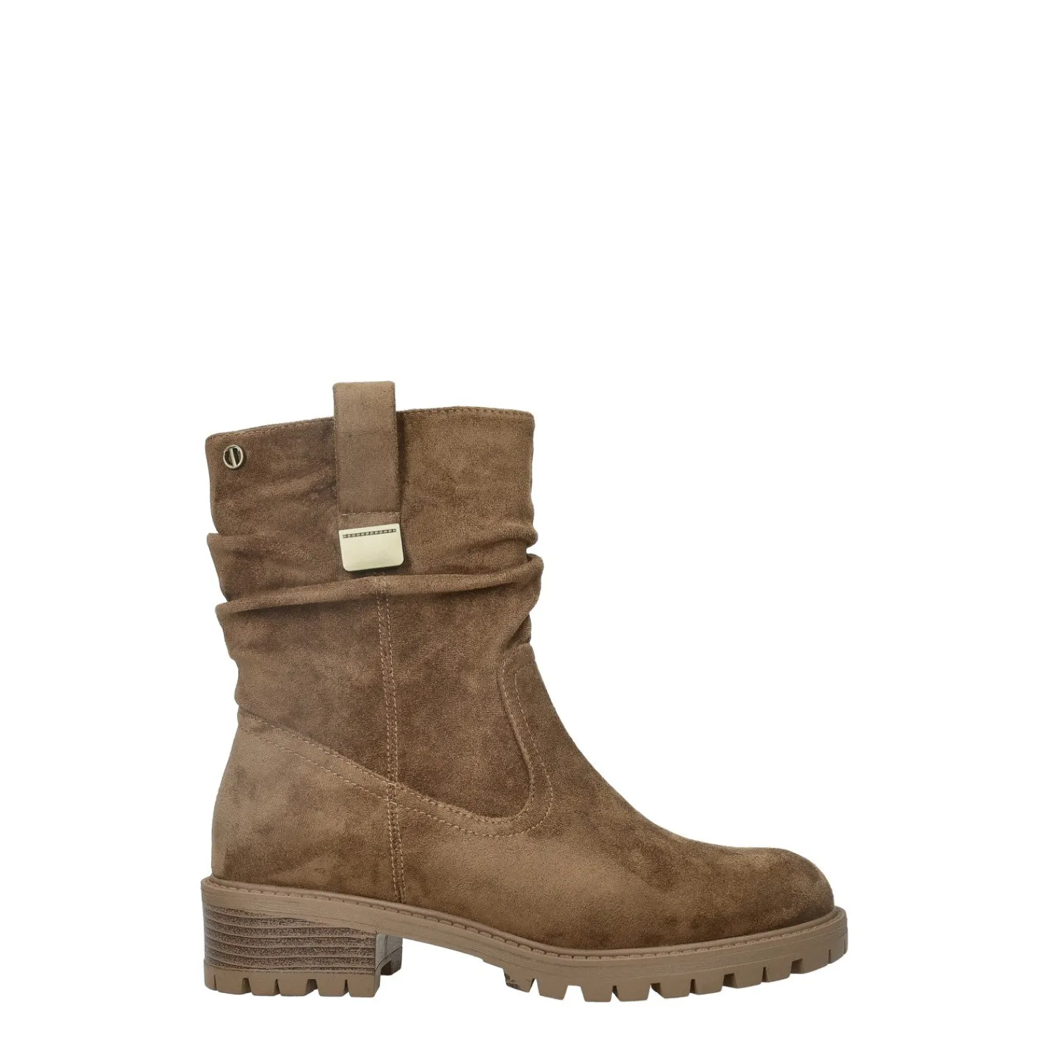 Stivali Bassi|Stivaletti Bassi>Tata Italia Stivaletti scamosciati.Tacco alto 4cm Marrone