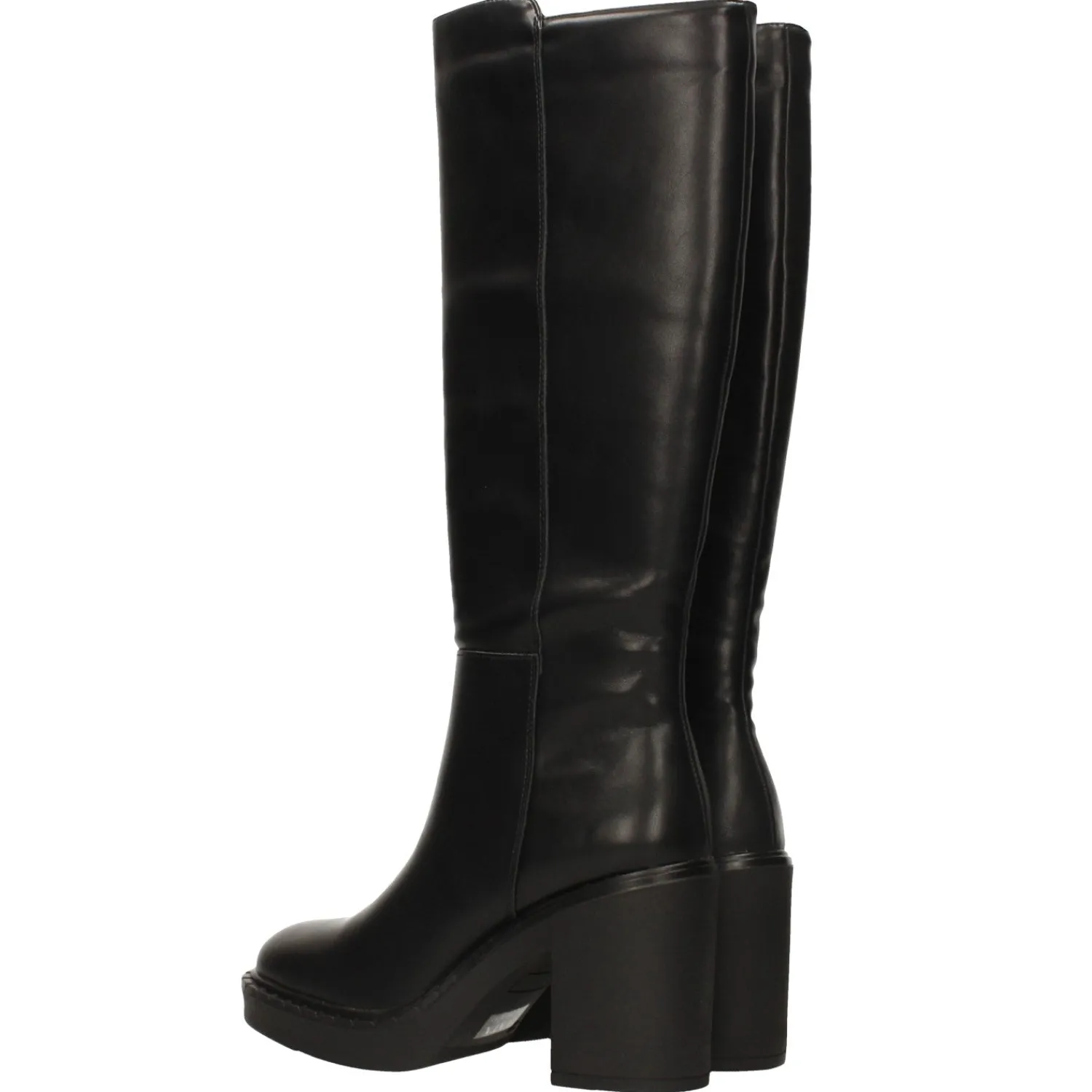 Stivali Bassi|Articoli In Promozione>Tata Italia Stivali cuoio platform con punta squadrata. Tacco largo alto 8cm