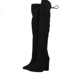 Stivali Bassi|Articoli In Promozione>Tata Italia Stivali scamosciati con tacco largo alto 9cm Nero