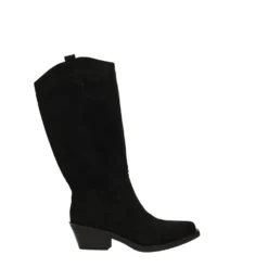 Stivali Bassi|Texani>Tata Italia Stivali texani scamosciati con tacco alto 6cm Nero